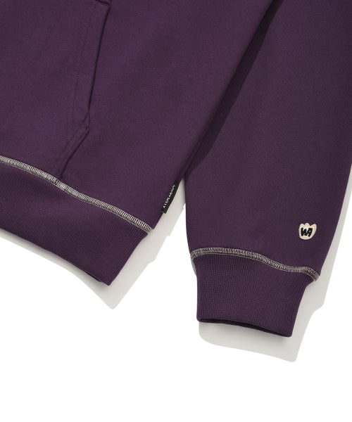 Stitch Lettering Hood Purple