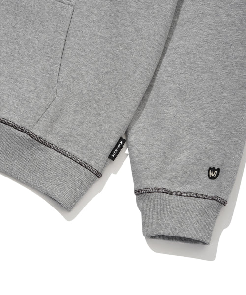 Stitch lettering hooded gray