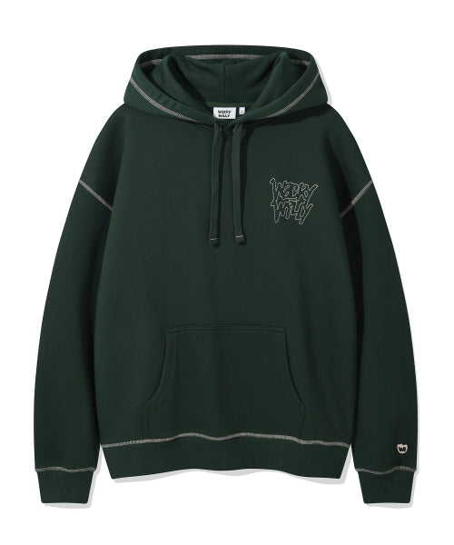Stitch lettering hooded green