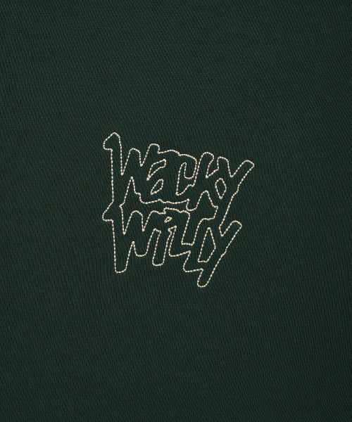 Stitch lettering hooded green