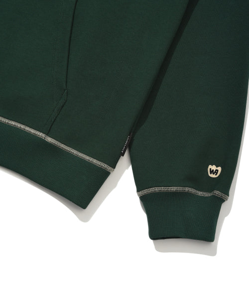 Stitch lettering hooded green