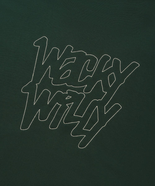 Stitch lettering hooded green