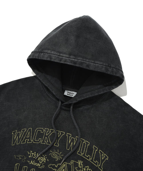 Town Graphic Dying Hood Charcoal