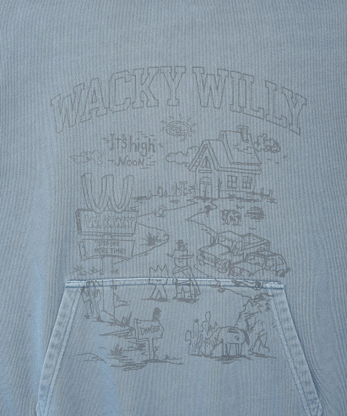 Town Graphic Dying Hooded Blue