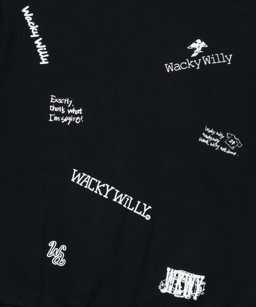 Kiki All-Over Graffiti Hooded Zip-Up Black