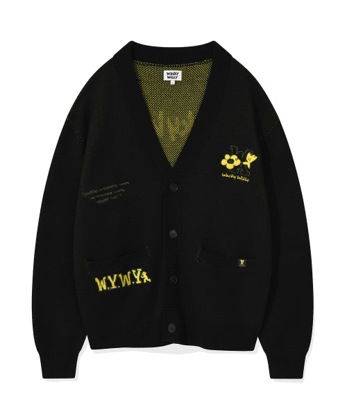 Kiki & Lily Patch V-neck Cardigan Black