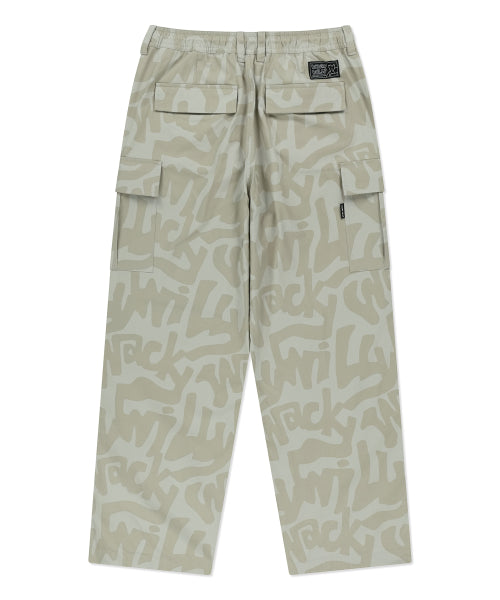 Camouflage Graphic Cargo Pants Ivory