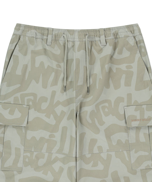 Camouflage Graphic Cargo Pants Ivory