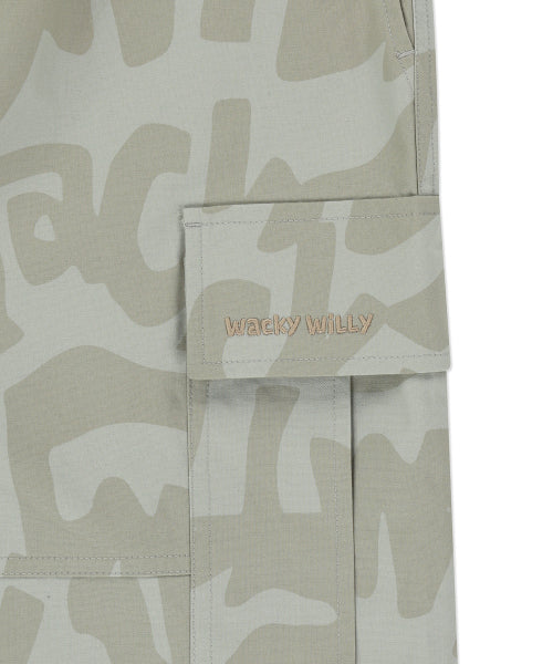Camouflage Graphic Cargo Pants Ivory