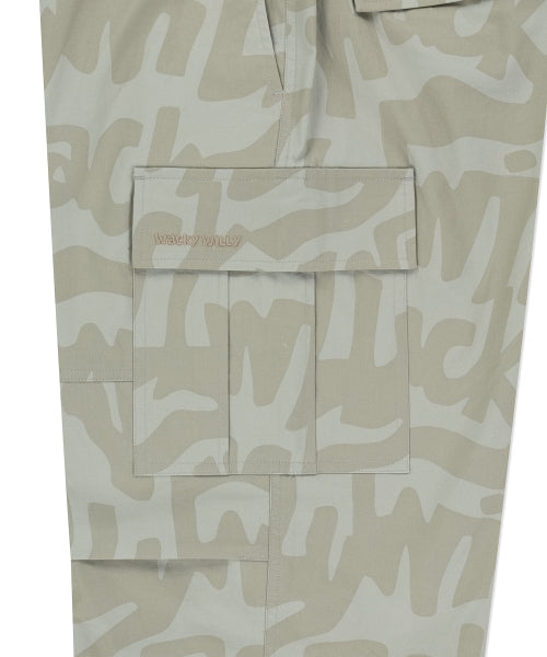 Camouflage Graphic Cargo Pants Ivory