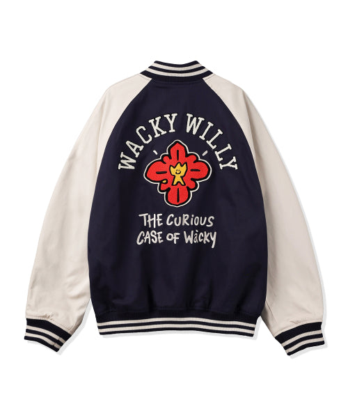 Patchwork Varsity Jacket Dark Navy