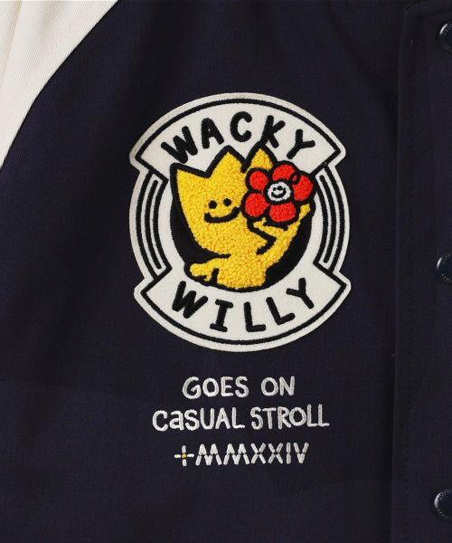 Patchwork Varsity Jacket Dark Navy