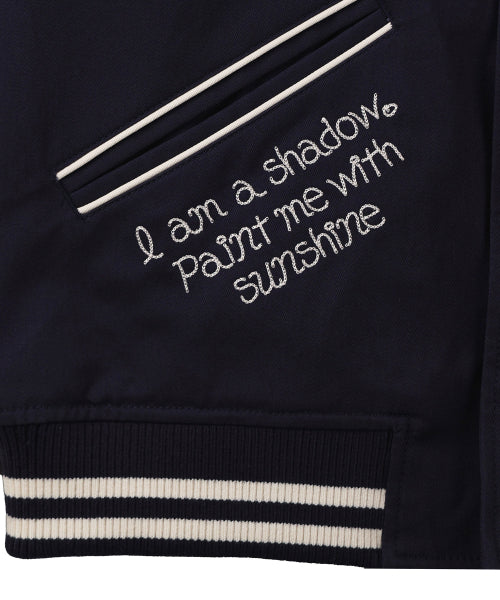 Patchwork Varsity Jacket Dark Navy