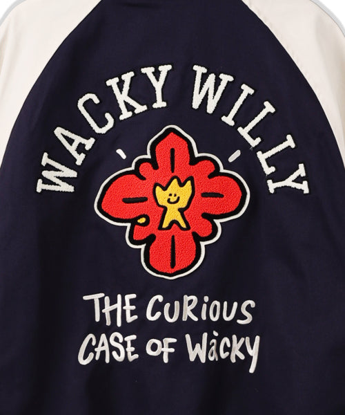 Patchwork Varsity Jacket Dark Navy