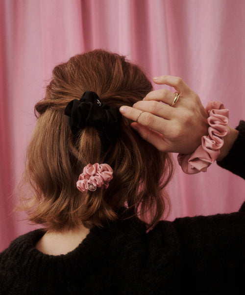 [Midnight Rose Pack] Glossy Hair Scrunchies SET FLOTFA1A37