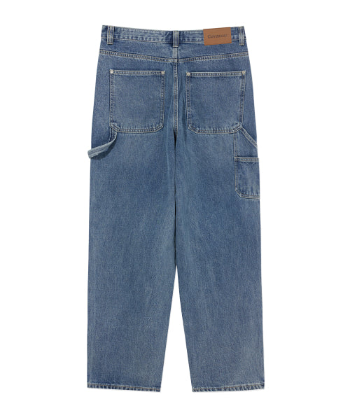 SEMI WIDE-FIT DENIM WASHING CARPENTER PANTS