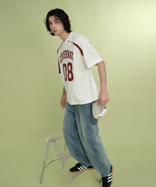 SEMI WIDE-FIT DENIM WASHING CARPENTER PANTS