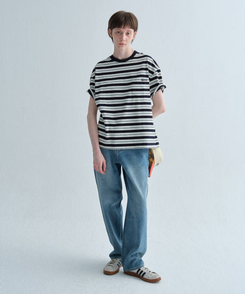 SEMI WIDE-FIT DENIM WASHING CARPENTER PANTS