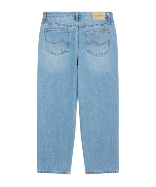 REGULAR-FIT WASHING DENIM PANTS