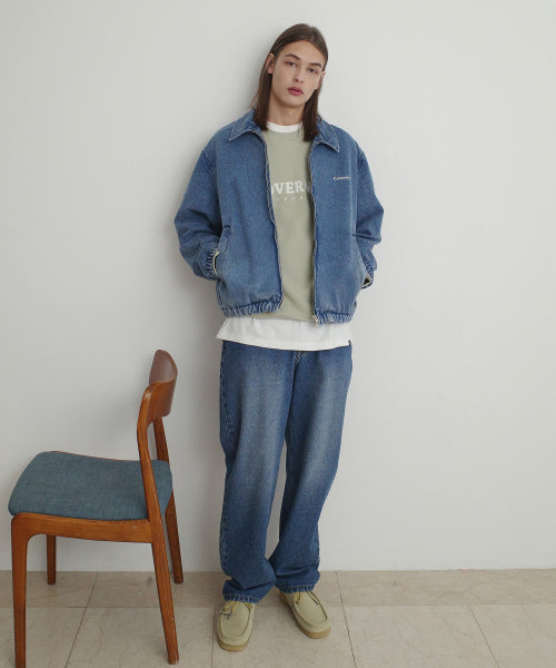 REGULAR-FIT WASHING DENIM PANTS