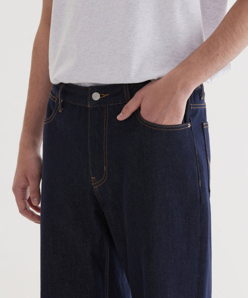 REGULAR-FIT WASHING DENIM PANTS