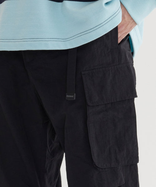SEMI WIDE-FIT NYLON PARACHUTE PANTS