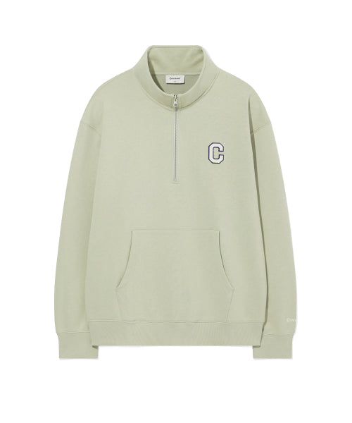 C LOGO HALF ZIP-UP SWEATSHIRT