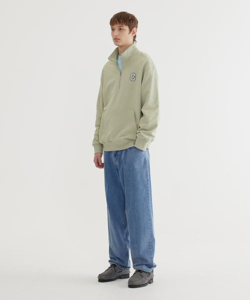 C LOGO HALF ZIP-UP SWEATSHIRT