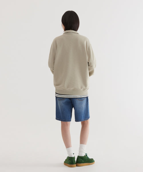 C LOGO HALF ZIP-UP SWEATSHIRT