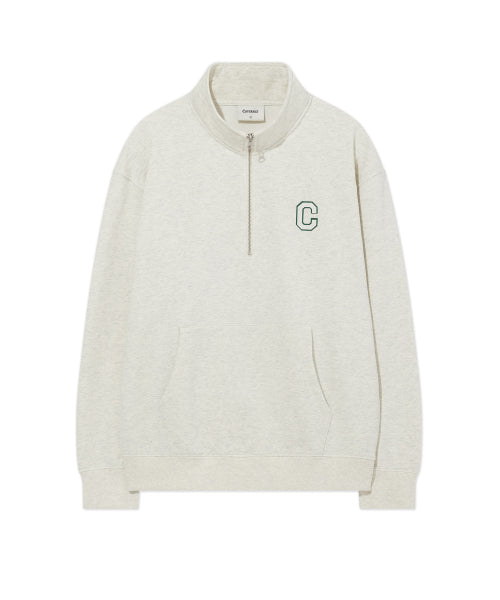 C LOGO HALF ZIP-UP SWEATSHIRT