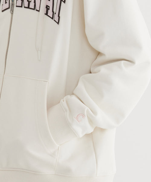 ARCH LOGO ZIP-UP HOODIE