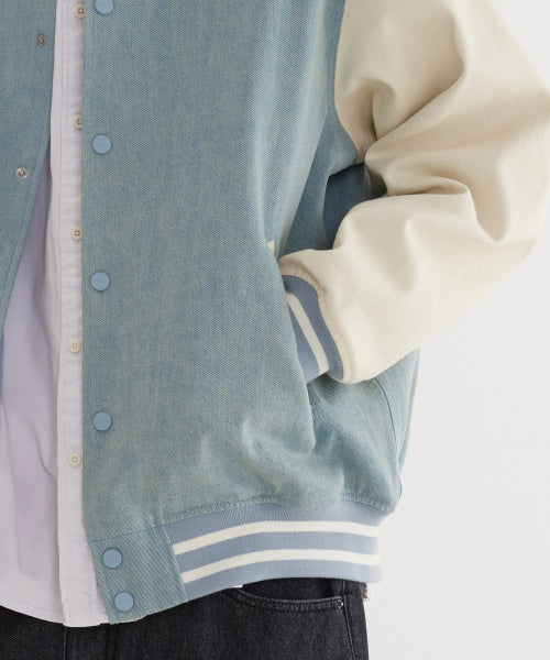 COTTON DENIM VARSITY