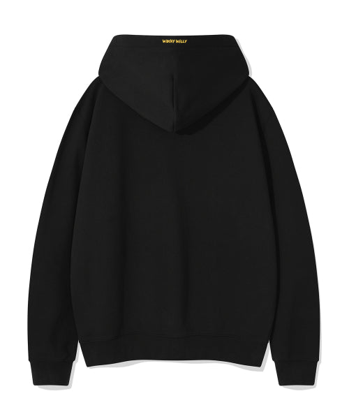 Graphic Kiki Wappen Hood Zip-Up Black