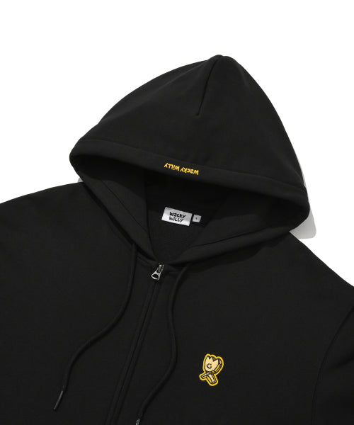Graphic Kiki Wappen Hood Zip-Up Black