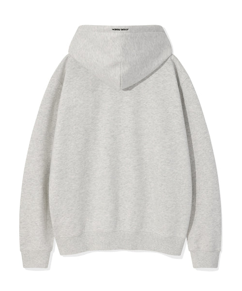 Graphic Kiki Wappen Hood Zip-Up Light Gray