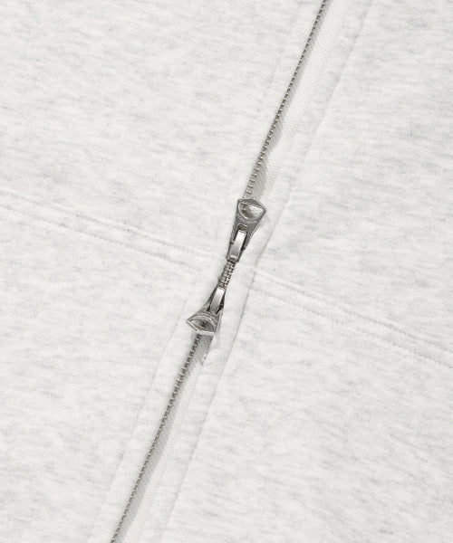 Graphic Kiki Wappen Hood Zip-Up Light Gray