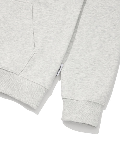 Graphic Kiki Wappen Hood Zip-Up Light Gray