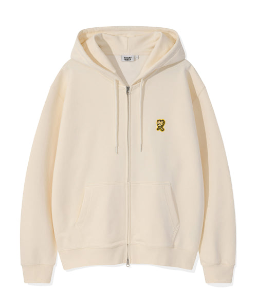 Graphic Kiki Wappen Hood Zip-Up Cream