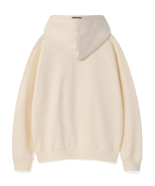 Graphic Kiki Wappen Hood Zip-Up Cream