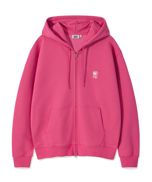 Graphic Kiki Wappen Hood Zip-Up Pink
