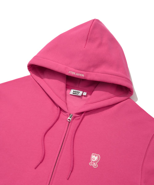 Graphic Kiki Wappen Hood Zip-Up Pink