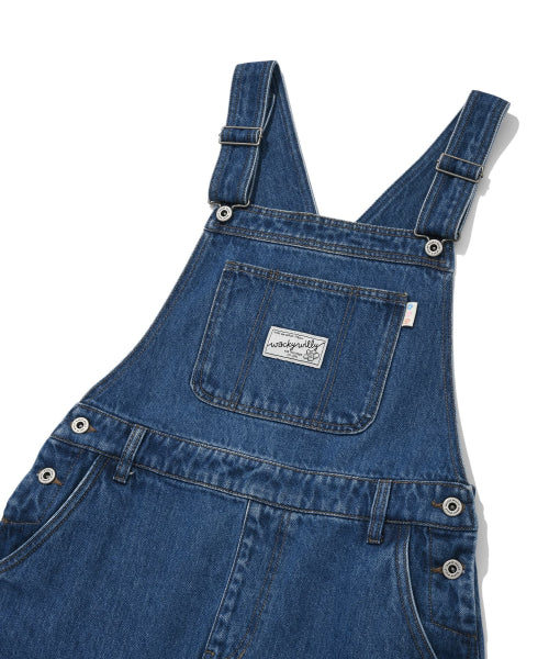 Women's denim overall skirt blue