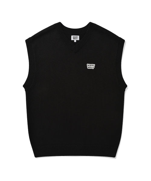 sleeveless logo pullover knit black