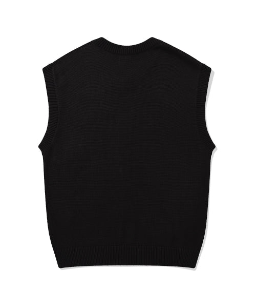 sleeveless logo pullover knit black