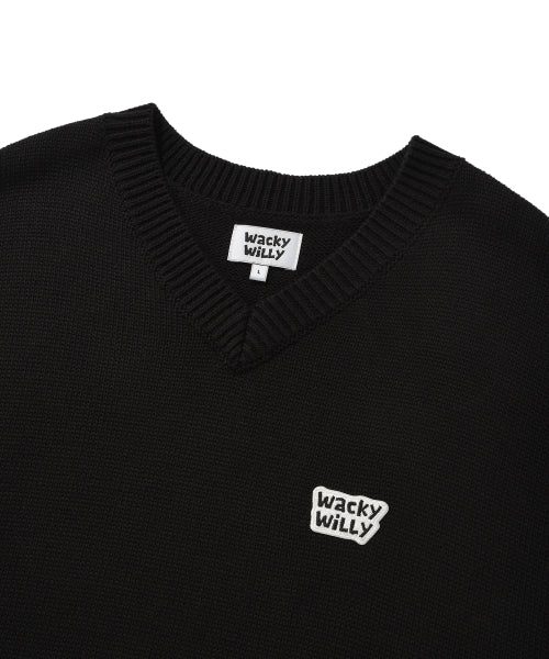 sleeveless logo pullover knit black