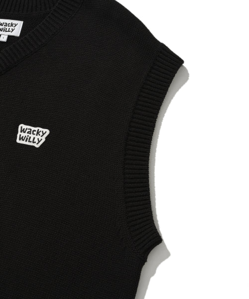 sleeveless logo pullover knit black
