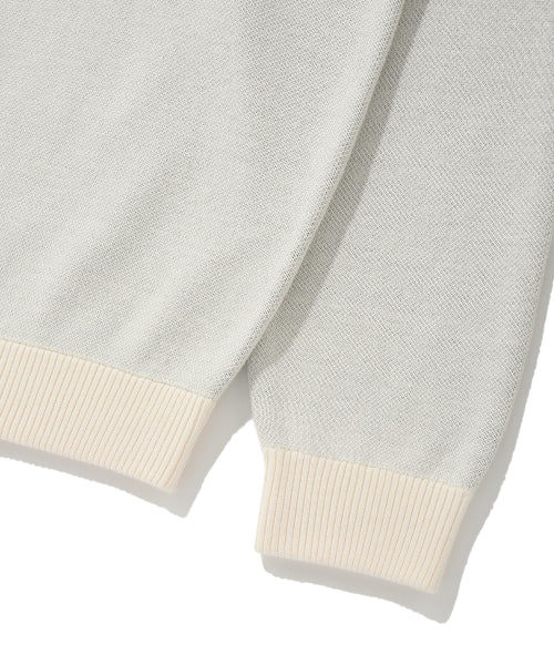 typo jacquard knit cream