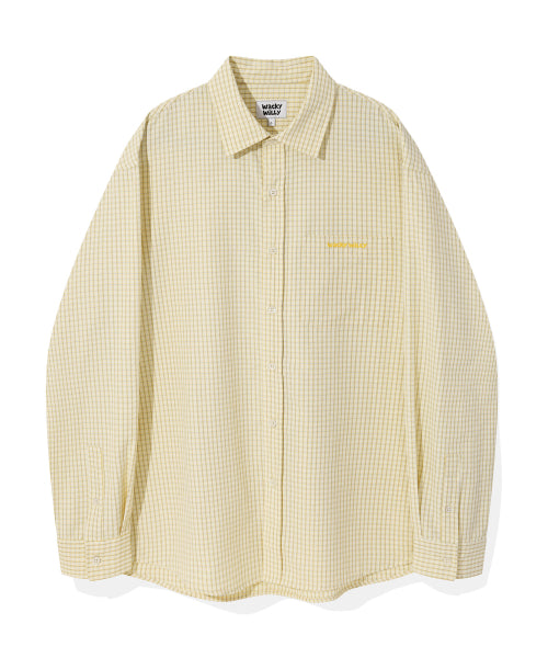 It's sour, oversized-fit checkered shirt yellow