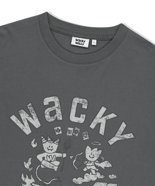 Graphic Layered Long Sleeve Charcoal