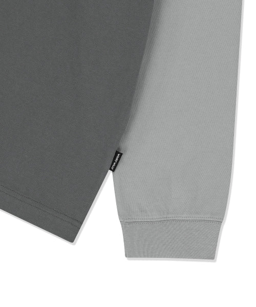 Graphic Layered Long Sleeve Charcoal